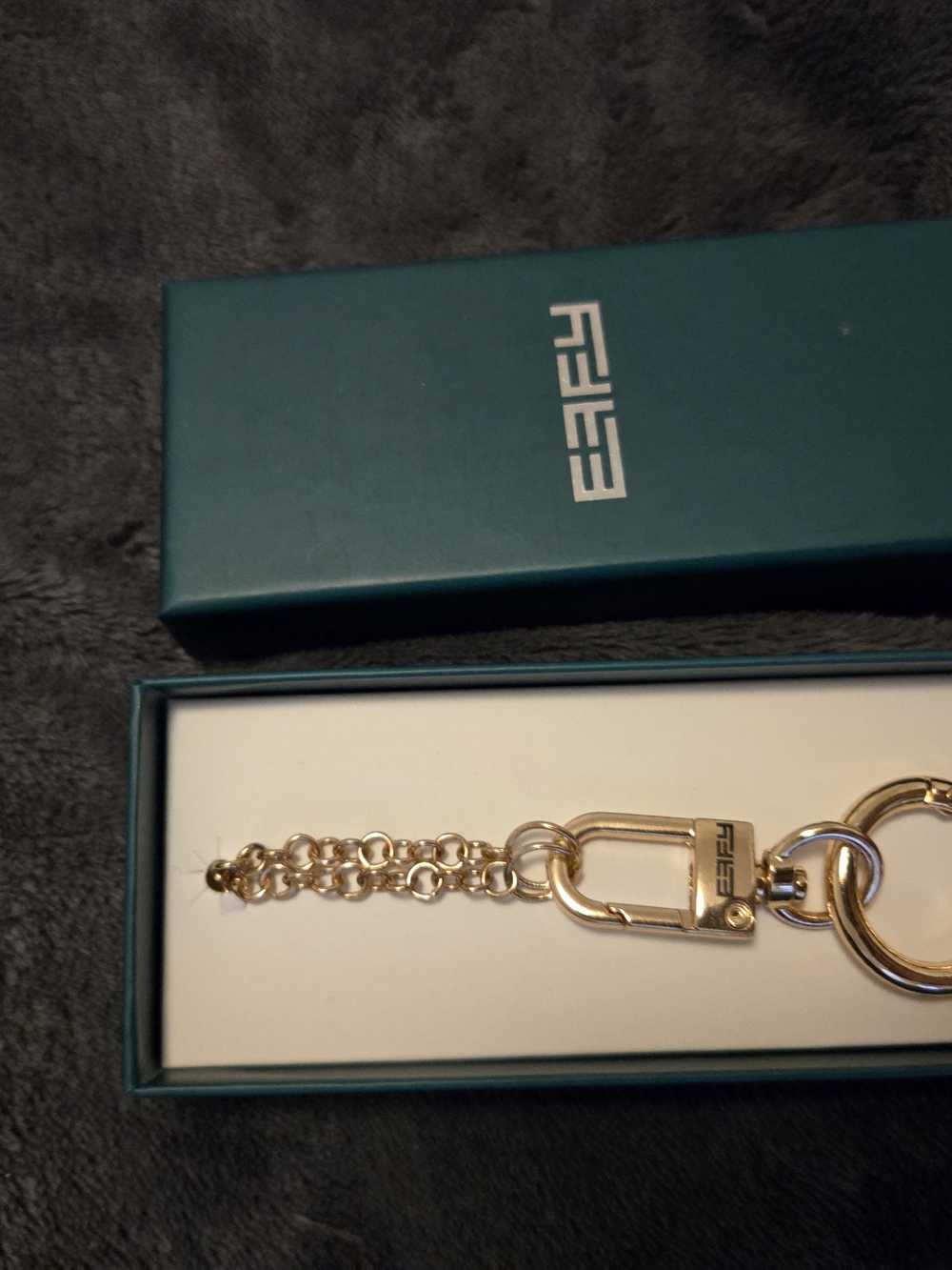 Effy Gold-Tone Chain Key & Card Holder